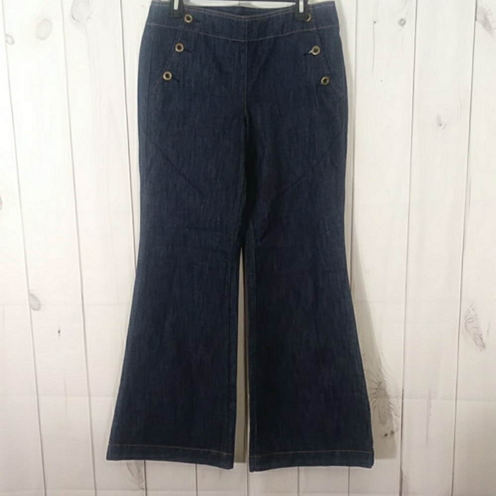 New York & Co boot cut Sailorlook High  Rise jeans 8